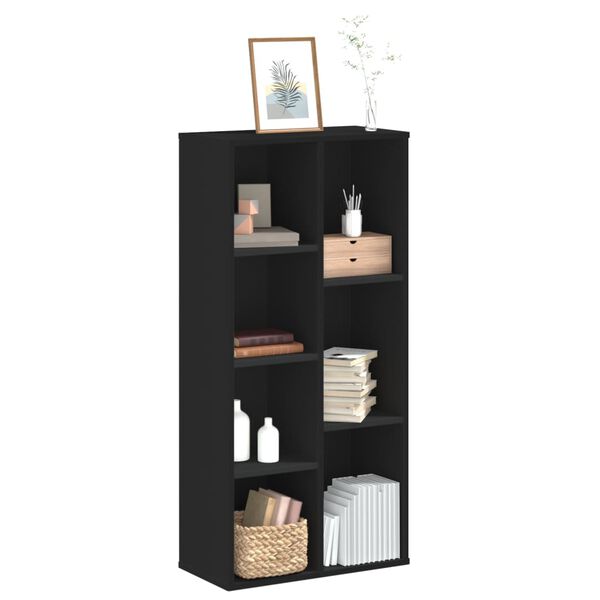vidaXL Bibliotecă, negru, 50x25x105 cm, lemn prelucrat