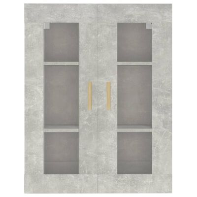 vidaXL Dulap de perete suspendat, gri beton, 69,5x34x90 cm