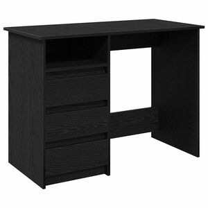 vidaXL Birou, negru, 102x50x75 cm, lemn prelucrat