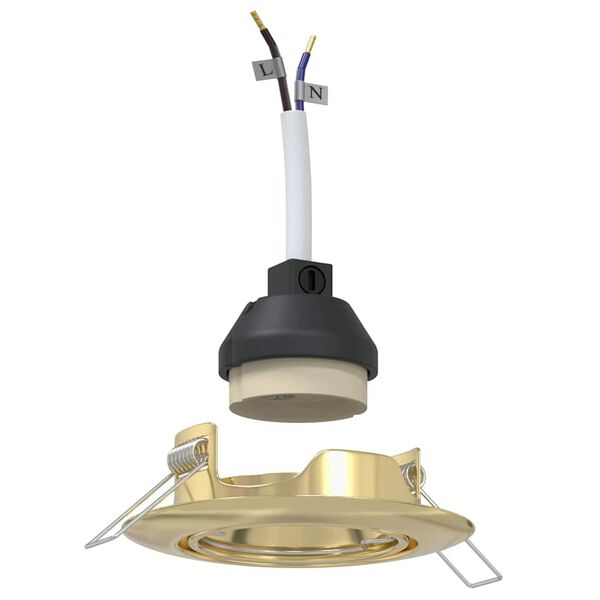 vidaXL Spot 12 pcs Auriu 9 x 9 x 2.5 cm Metal