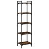 vidaXL Bibliotecă 5 niveluri stejar afumat 40x30x154 cm lemn prelucrat
