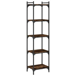 vidaXL Bibliotecă 5 niveluri stejar afumat 40x30x154 cm lemn prelucrat