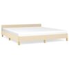 vidaXL Cadru de pat fără saltea, crem, 160x200 cm, textil