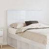 vidaXL Tăblie cap cu headboard Alb Lucios 135 cm Lemn compozit