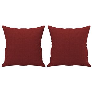 vidaXL Perne decorative, 2 buc., roșu vin, 40x40 cm, material textil