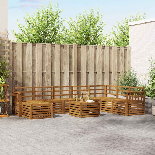 vidaXL Seturi de canapele natural Lemn Solid de Acacia