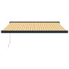 vidaXL Copertină retractabilă, galben/alb, 3x2,5 m, textil/aluminiu