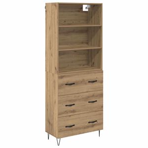 vidaXL Bufet cu sertar 2 pcs Stejar Artizanal Lemn compozit