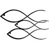 Homemania Decor de perete Fish, negru, 50x30 cm, oțel
