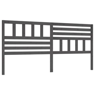 vidaXL Tăblie de pat, gri, 186x4x100 cm, lemn masiv de pin