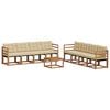 vidaXL Set de canapele de exterior 9 buc. Natural și Bej