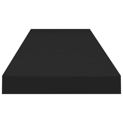 vidaXL Raft de perete suspendat, negru, 90x23,5x3,8 cm, MDF
