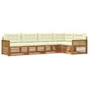 vidaXL Set de canapele de exterior 5 buc. Natural și Crem