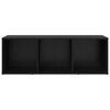 vidaXL Set comodă TV Pe perete Negru 72 x 35 x 37 cm Lemn compozit