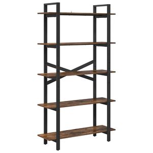 vidaXL Raft pentru cărți 5 niveluri 100 x 33,5 x 178 cm Lemn prelucrat
