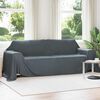 vidaXL Pătura de aruncat Gri &icirc;nchis 350 x 270 cm Molton