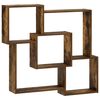 vidaXL Raft de perete Stejar fumuriu 98 x 17 x 91 cm Lemn prelucrat