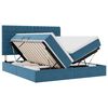 vidaXL Pat cu storage Albastru &icirc;nchis 200 x 200 cm Catifea