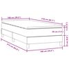 vidaXL Pat box spring cu saltea, gri &icirc;nchis, 100x210 cm, catifea
