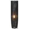 vidaXL Lampă de podea, negru, 61 cm, răchită E27