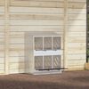 vidaXL Cubit pentru pui cu 6 compartimente, metal argintiu galvanizat