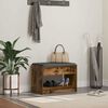 vidaXL Bancă pentru hol cu pernă cu raft Stejar Afumat 63 x 38 x 45 cm