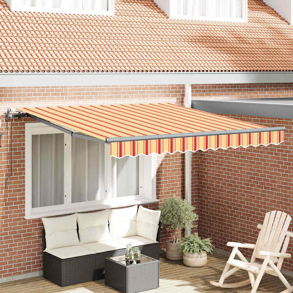 vidaXL Cortina Retractabilă galben și portocaliu 300 x 250 cm țesătură