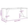 vidaXL Picioare masă de sufragerie O-Frame 180x80x73 cm Oţel