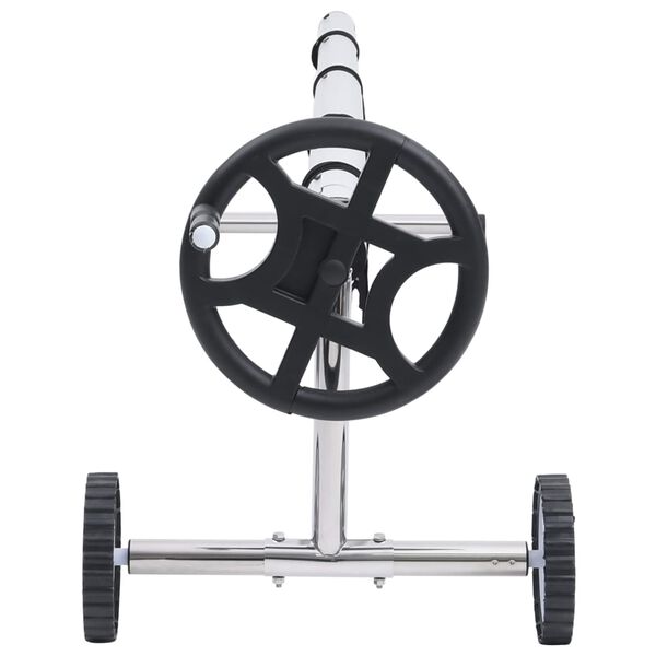 vidaXL Derulator prelată de piscină cu bază din oțel inoxidabil