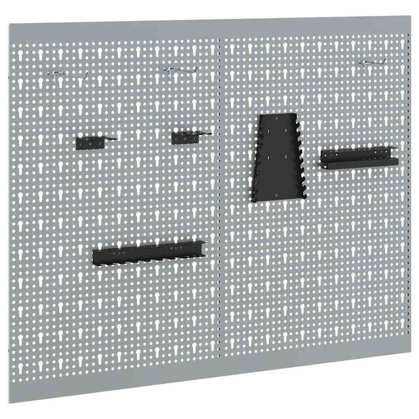 vidaXL Bancă de depozitare 2 pcs Gri 100 x 1 x 80 cm