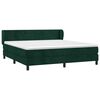 vidaXL Pat box spring cu saltea, verde &icirc;nchis, 180x200 cm, catifea