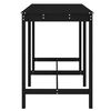 vidaXL Masă de grădină, negru, 159,5x82,5x110 cm, lemn masiv de pin