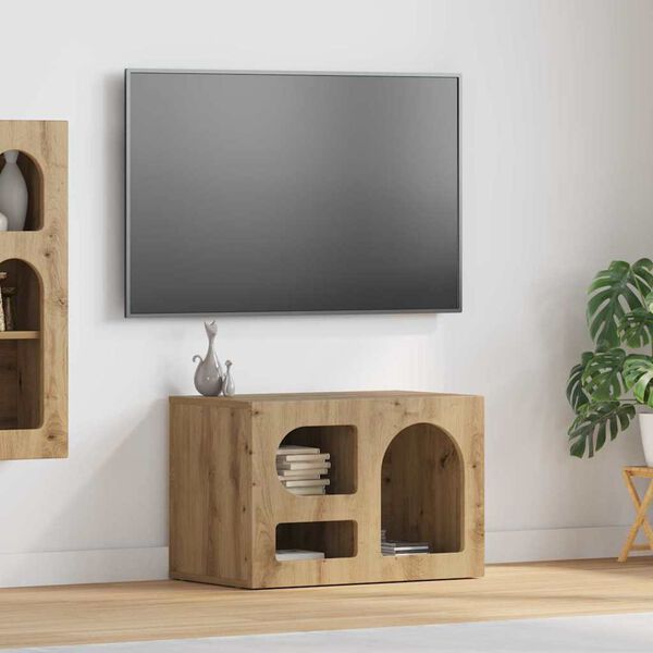 vidaXL Cabinet TV Stejar Artizanal 60 x 35 x 40 cm Lemn compozit