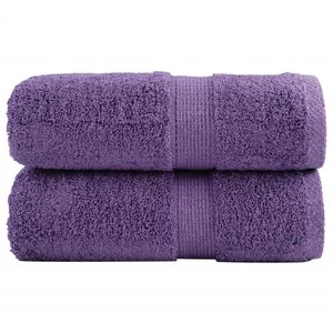 vidaXL Prosoape de baie premium SOLUND, 2 buc., violet, 30x30 cm, 600 g/m&sup2;