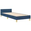vidaXL Cadru de pat cu headboard albastru 90 x 200 cm țesătură