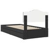 vidaXL Pat cu storage cu headboard Negru 90 x 190 cm Lemn compozit