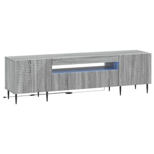 vidaXL Cabinet TV cu LED Sonoma gri Lemn prelucrat