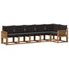 vidaXL Set de canapele de exterior 6 buc. Natural și Negru