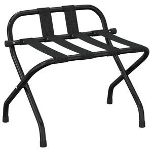 vidaXL Suport pentru bagaje cu spătar, negru, 56x39x52 cm