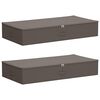 vidaXL Cutie de depozitare 2 pcs Gri 90 x 48 x 15 cm