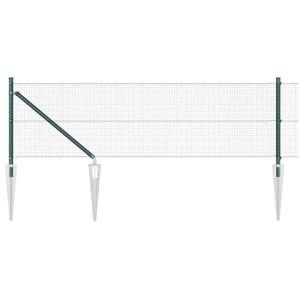 vidaXL St&acirc;lp de gard. Verde 10 x 0,5 m (plasă 16 x 16 mm) Oțel