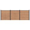 vidaXL Set de Gard 3 buc. 526 x 186 cm WPC și Aluminiu Maro