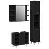 vidaXL Set de mobilier pentru baie 3 buc. Negru 30 x 30 x 179,5 cm