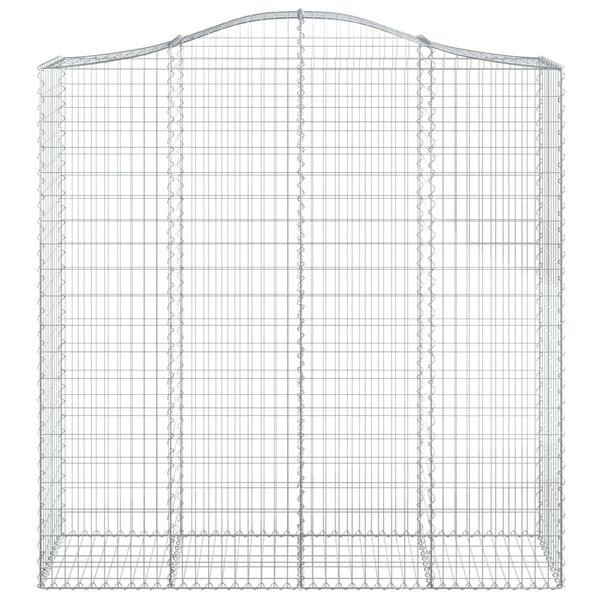 vidaXL Coșuri gabion arcuite, 7 buc 200x50x200/220 cm, fier galvanizat