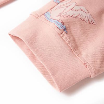 Pijamale pentru copii cu mâneci lungi roz deschis 140