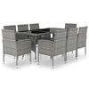 vidaXL Set mobilier de grădină, 9 piese, antracit & gri, poliratan