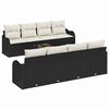 vidaXL Set de canapele pentru grădină Negru 55 x 55 x 37 cm poliratan