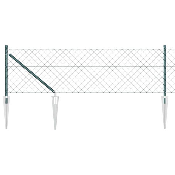 vidaXL St&acirc;lp de gard. Verde 25 x 0,6 m (plasă de 40 x 40 mm)