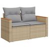 vidaXL Set de canapele pentru grădină cu pernă 8 pcs Bej Rattan poli
