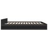 vidaXL Cadru de pat cu sertare negru 200x200 cm lemn prelucrat